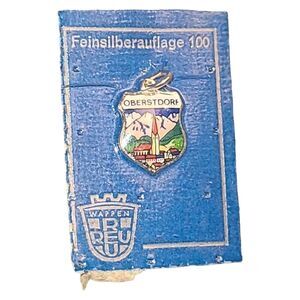 OBERSTDORF NOS Travel Shield Enamel REU 800 Silver Charm FEINSILBERAUFLAGE‎ 100